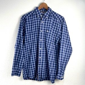 Ariat Pro Series Blue Plaid Shirt Sz M‎